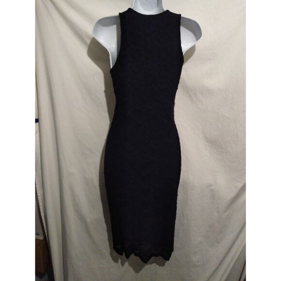Nightcap Size 2 Sleeveless Black Stretch Lace Bodycon Sheath Dress - Picture 4 of 9